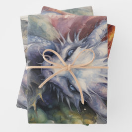 Blau Geschenkpapier Set