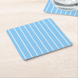 blau gestreift rechteckiger pappuntersetzer