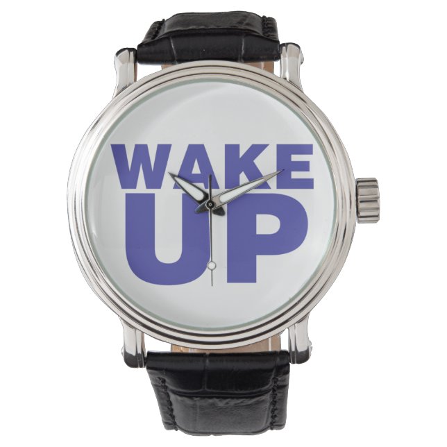 Blau geweckt armbanduhr (Vorderseite)