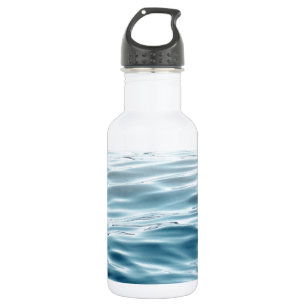 Blau gewellt edelstahlflasche