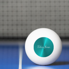 Blau glänzende Imitate Metal-Monogramm Tischtennisball