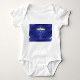 Blau glücklich hanukkah baby strampler