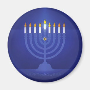 Blau glücklich hanukkah magnet