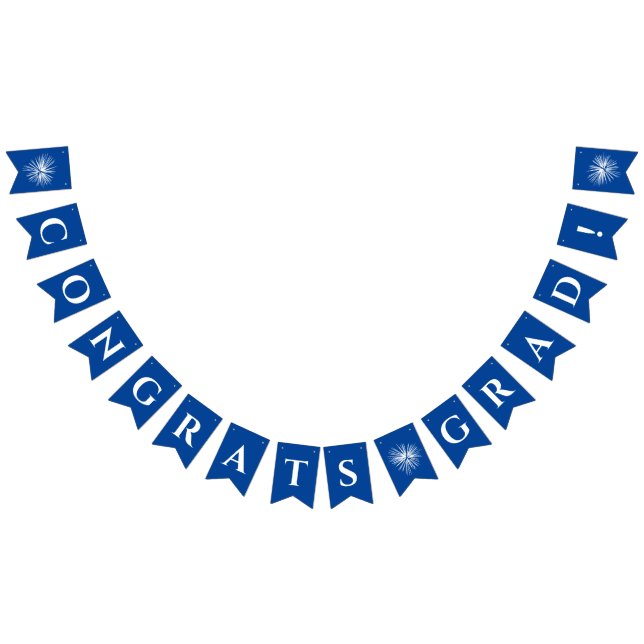 Blau | Glückwunsch Grad Jagdfahnen / Feuerwerkskör Wimpelkette (Alle)