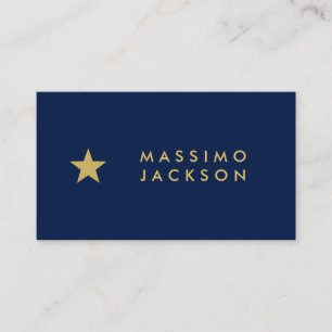 Blau Gold Farben Professional Trendiger Goldstar Begleitkarte