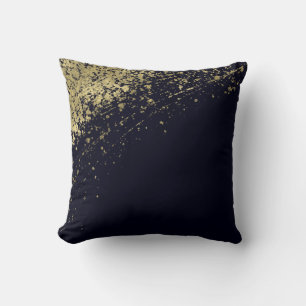 Blau & Gold Glamour Lack-Spritzer Moderne Glamour Kissen