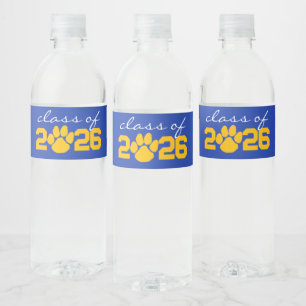 Blau & Gold Pfotenabdruck-Abschluss