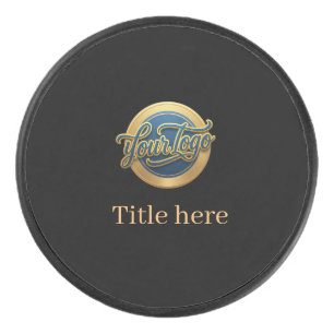 blau golden Ihr Logo Geschäftstitel Webseite edita Eishockey Puck