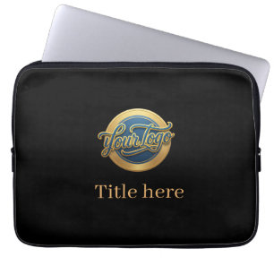 blau golden Ihr Logo Geschäftstitel Webseite edita Laptopschutzhülle