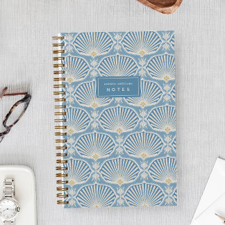 Blau & Goldenrod | Personalisierte Deco Fans Notizbuch