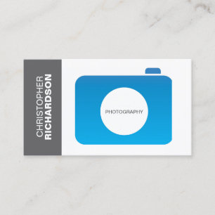 BLAU/GRAU-KAMERA-LOGO-Visitenkarte Visitenkarte