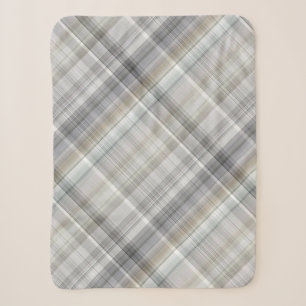 Blau/Grau/Tan Kariert Sherpadecke