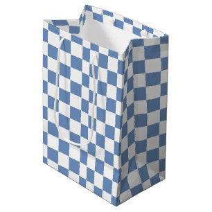 Blau/Grau und Weiß Mittlere Geschenktüte