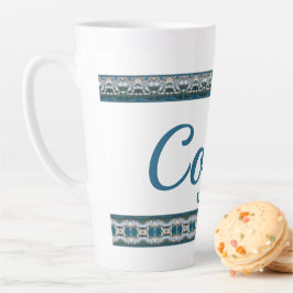 Blau-Grau und Weiß Stilvoll Milchtasse