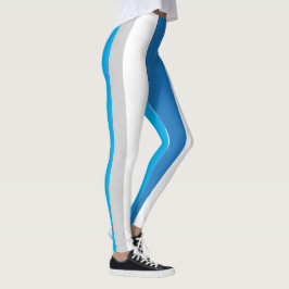 Blau/Graue gestreifte Leggings 1