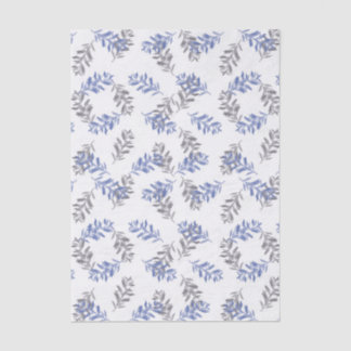 Blau-graues botanisches Aquarellmuster Seidenpapier