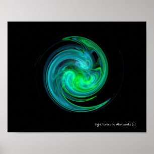 BLAU-GREEN-LICHT-VORTEX POSTER