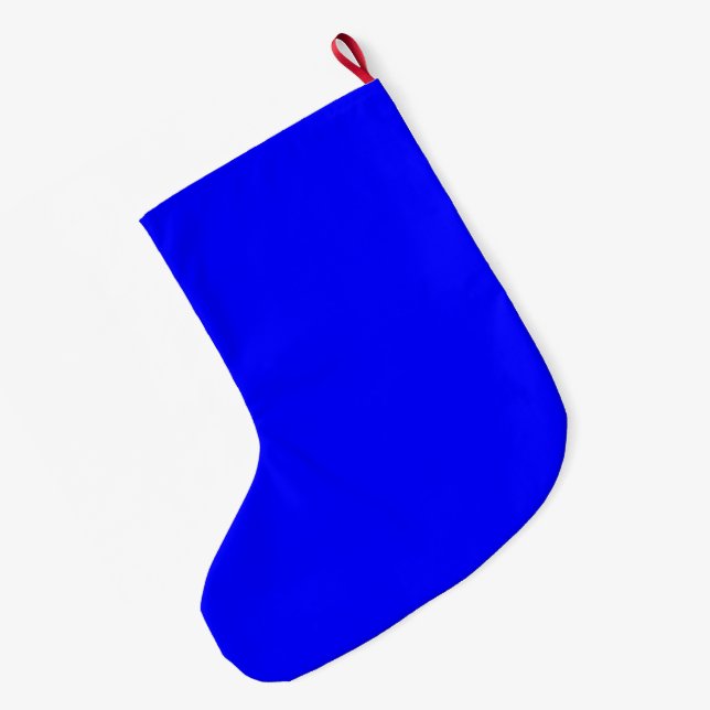 Blau Großer Weihnachtsstrumpf (Rückseite (Hängend))