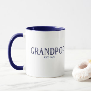 Blau Großvater Jahr Gegründet Tasse