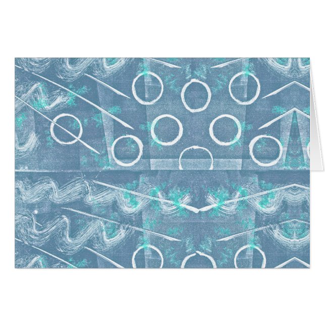 Blau grün Abstrakt (Vorderseite (Horizontal))