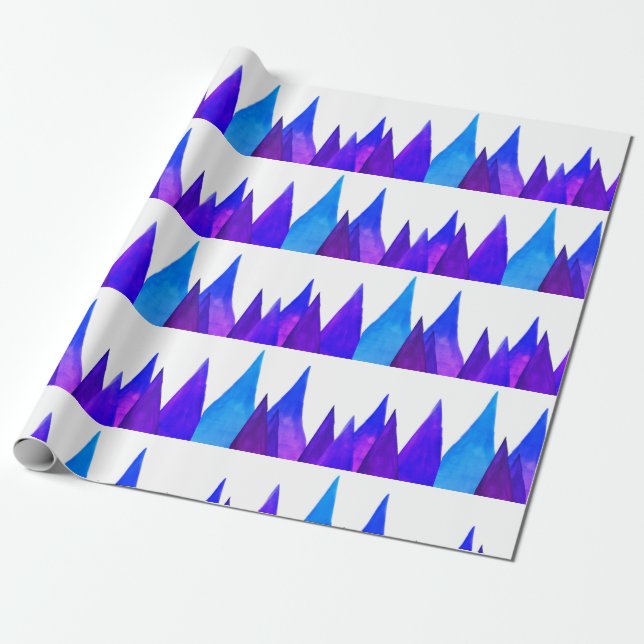 Blau, Grün-abstraktes   Verpackungs-Papier Geschenkpapier (Ungerollt)