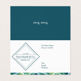 Blau/Grün für das Design von White Company Visitenkarten