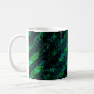 Blau, grün gestreift, Hintergrund mit Weichzeichnu Kaffeetasse