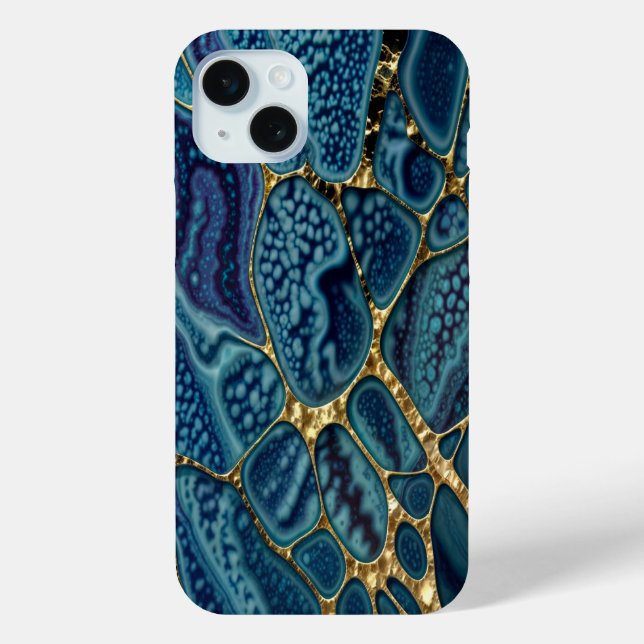 Blau, Grün, Gold Case-Mate iPhone Hülle (Rückseite)