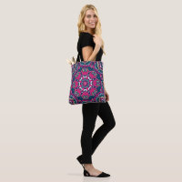 Blau, Grün, Pinks und Lila geometrische Mandala