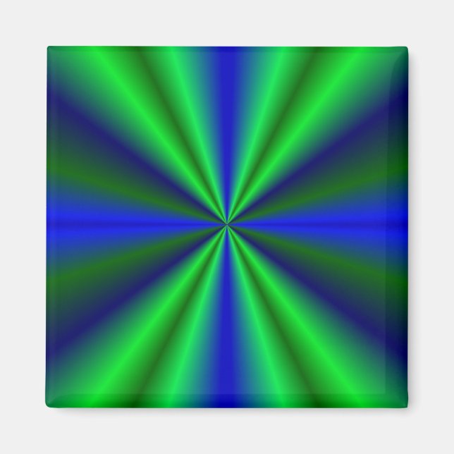 blau grün Regenbogen Magnet (Vorne)