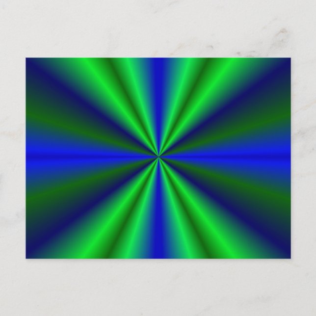 blau grün Regenbogen Postkarte (Vorderseite)