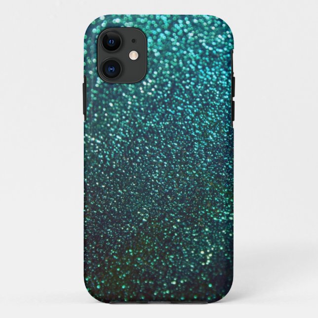 Blau-/Grün-Schein-Glitzer iPhone 5 Fall Case-Mate iPhone Hülle (Rückseite)