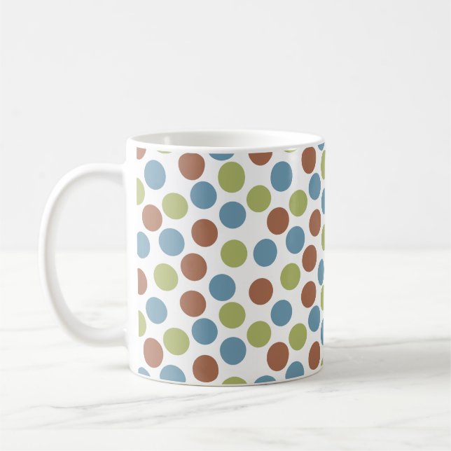 Blau, Grün und Braun Kaffeetasse (Links)