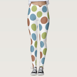 Blau, Grün und Braun Leggings