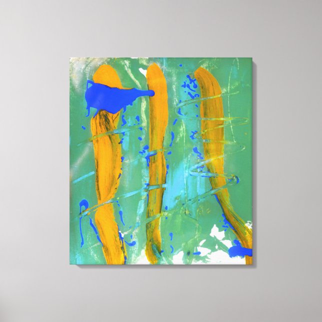 Blau, Grün und Gelb (Farbstudie) #1 Leinwanddruck (Vorderseite)