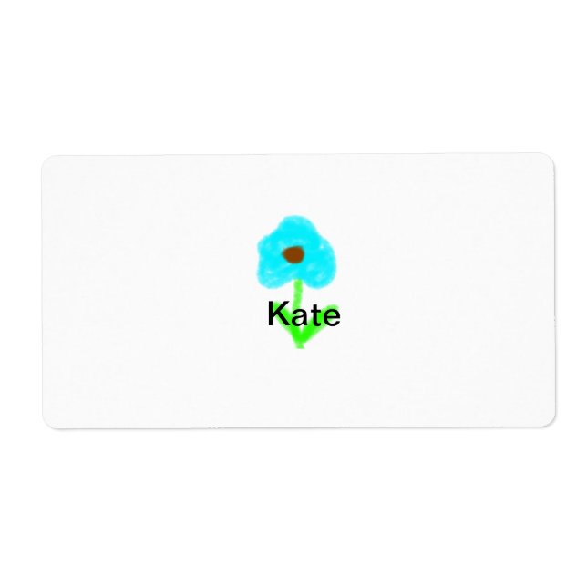 Blau grüne Aquarellfarbe Fügen Sie Ihrem Namenstex (Vorne)