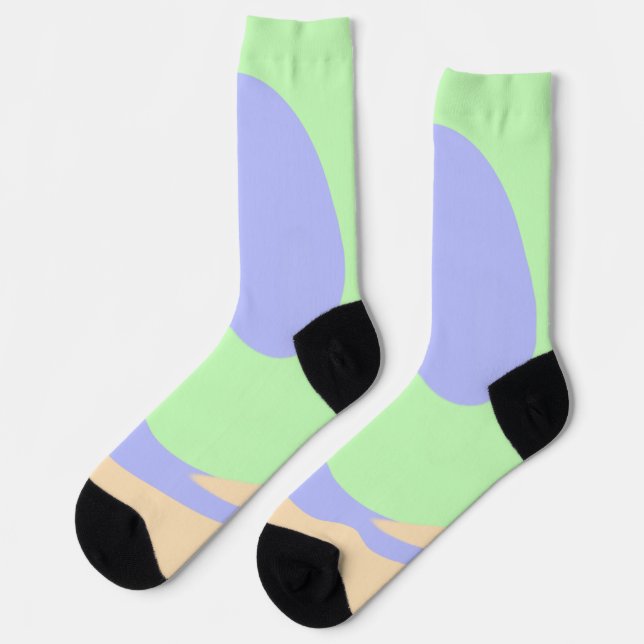 Blau-grüne Omerwassermarmor bohu fett Muster Socken (Linkes Detail)