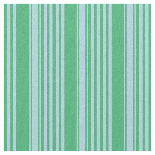 Blau-grüne und hellblaue Linienmuster Stoff (Nahaufnahme)