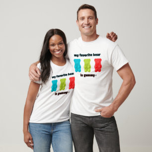 Blau, grüne und rote Gummibärchen Abbildung T-Shirt