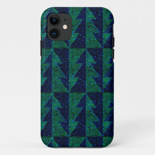 Blau, grüne Weihnachtsbäume. Case-Mate iPhone Hülle