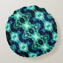 Blau-grüner Acrylrapport, Neon-Spiegelformen