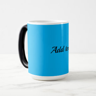 Blau, Himmelblau-Farbe TEMPLATE, personalisieren, Verwandlungstasse
