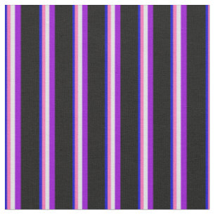 Blau, Hot Pink, Lavendel, dunkles Violett und Schw Stoff