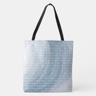 Blau Ich bin ein Kind Gottes Wasserfarbe Tasche