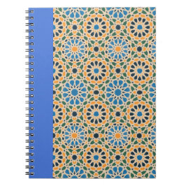 Blau im Bloom Boho Muster Notebook Notizblock