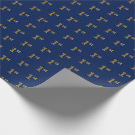 Blau, Imitate Gold 1. (First) Event Wrapping Paper Geschenkpapier