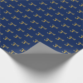 Blau, Imitate Gold 3. (3.) Event Wrapping Paper Geschenkpapier