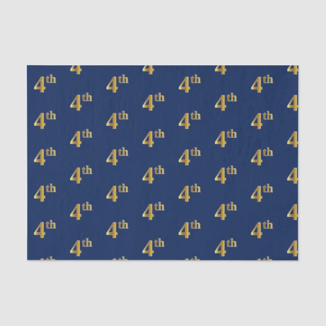Blau, Imitate Gold 4. (4.) Event Tissue Paper Seidenpapier (Vorderseite)