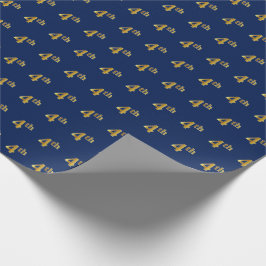 Blau, Imitate Gold 4. (4.) Event Wrapping Paper Geschenkpapier