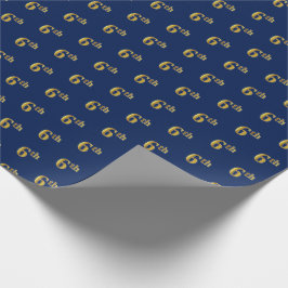 Blau, Imitate Gold 6. (6.) Event Wrapping Paper Geschenkpapier